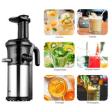 Stainless Steel Masticating Slow Auger Juicer Fruit and Vegetable